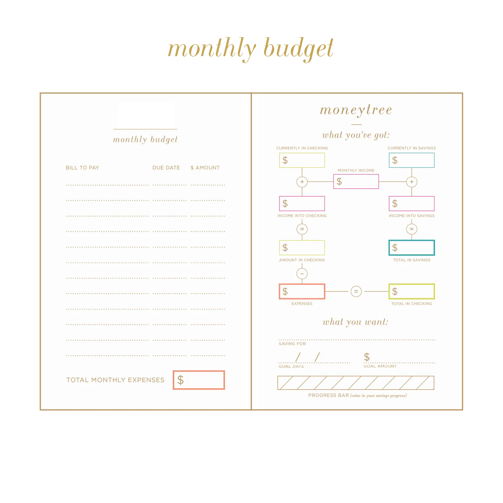 UNDATED paint stripe planner