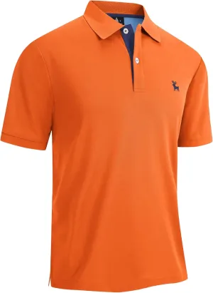 V VALANCH Polo Shirts for Men Short Sleeve Golf Polo Moisture Wicking Casual Collared Shirt Tennis Polo