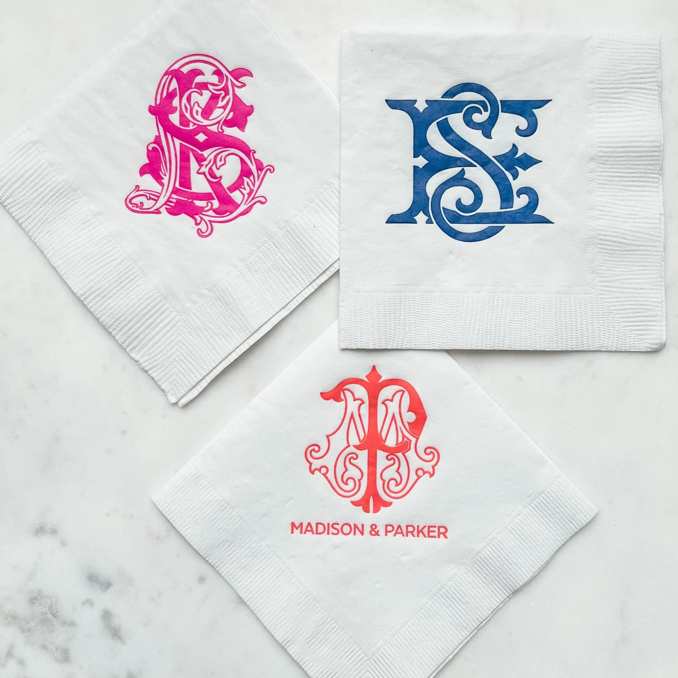 Vibrant Monogram 3ply Event Napkins