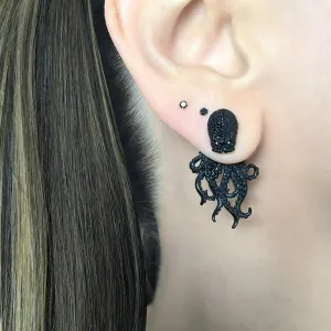 Vintage Gothic Octopus Earrings Punk Style Octopus Dangle Earrings Decapitation Splicing Octopus Stud Earrings Goth Earrings Halloween Christmas Biker Party Jewelry Gifts for Men Women