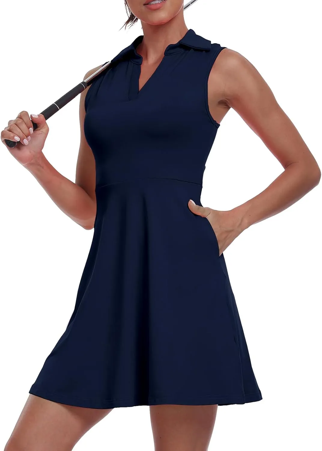 Womens Two Piece Tennis Golf Dress UPF 50  Active Athletic Exercise Sports Wear Dresses for Women with Pocket Separate Shorts