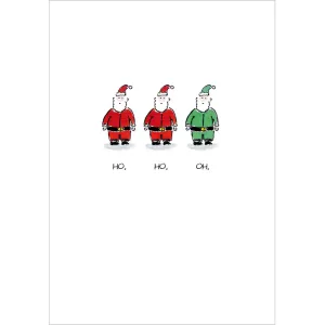 Woodmansterne HO HO OH Santas Christmas Card